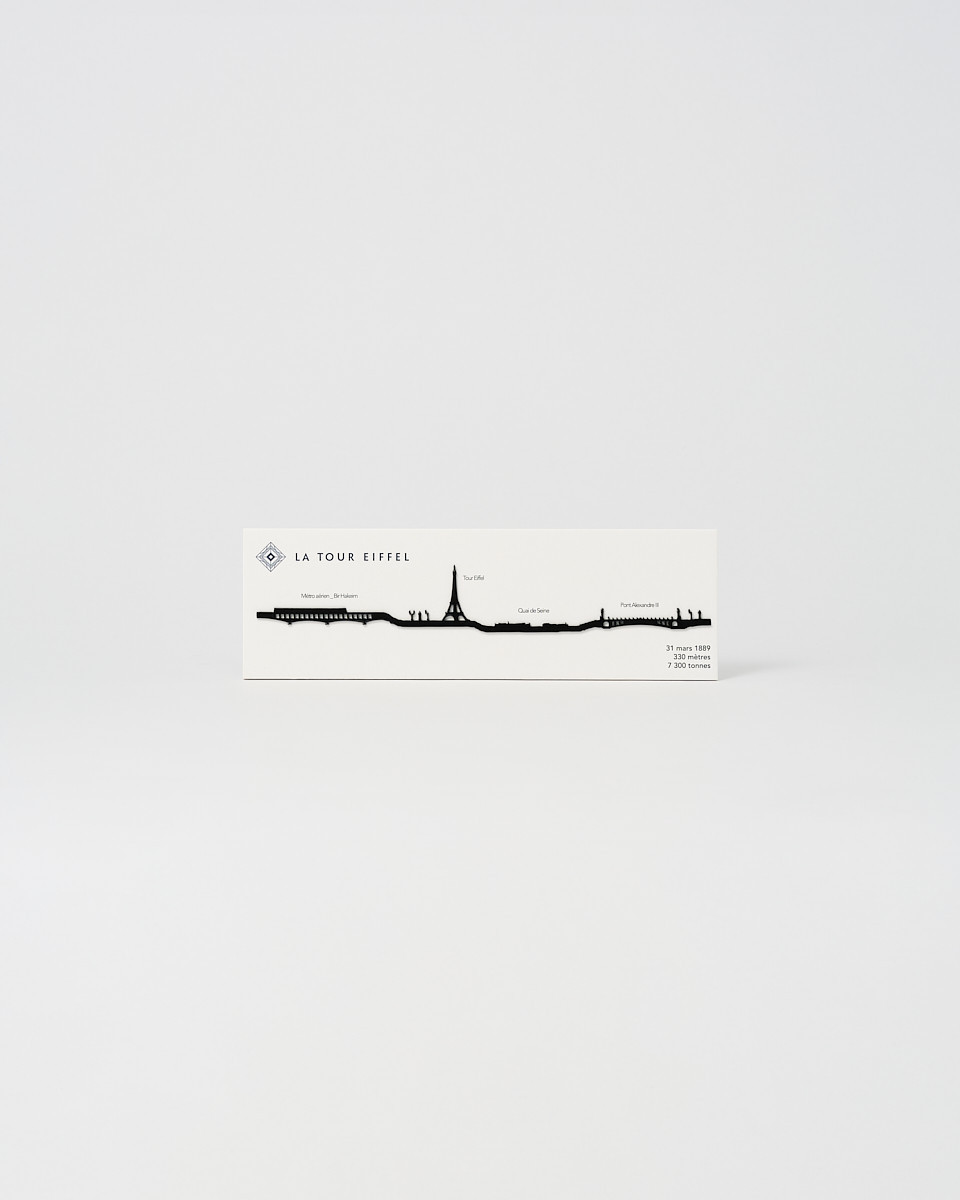 Paris Wall Decoration 19cm Black - Official Eiffel Tower Shop