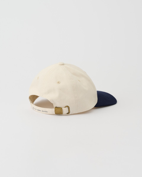 Ecru and Blue Cotton Cap – Eiffel Tower Shop