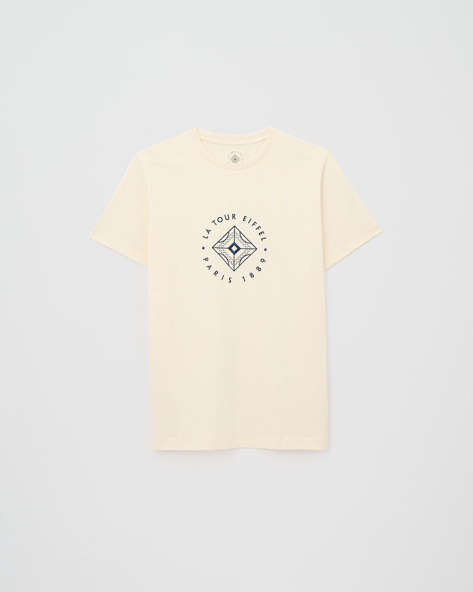 Camiseta de algodón crudo y azul – Tienda de la Torre Eiffel