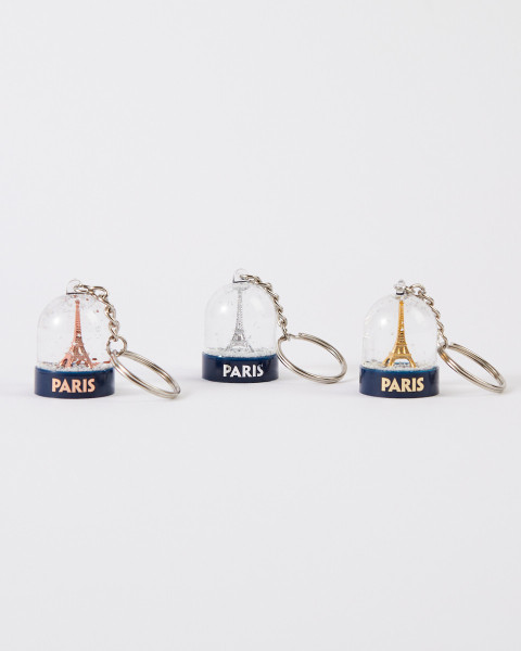 Porte-clés Boule à Neige avec tour Eiffel Or